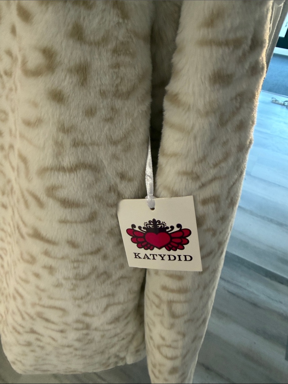 Katydid Cream Leopard-Print Jacket - Picture 2 of 3
